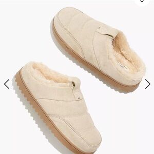 Madewell The Allweek Slipper in Suede in Summer Dune